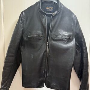 Vintage 60s  BUCO Steer Hide motorcycle Black Leather Jacket the Real Deal